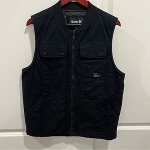 Men’s small Hurley Black Quilted Zip Vest